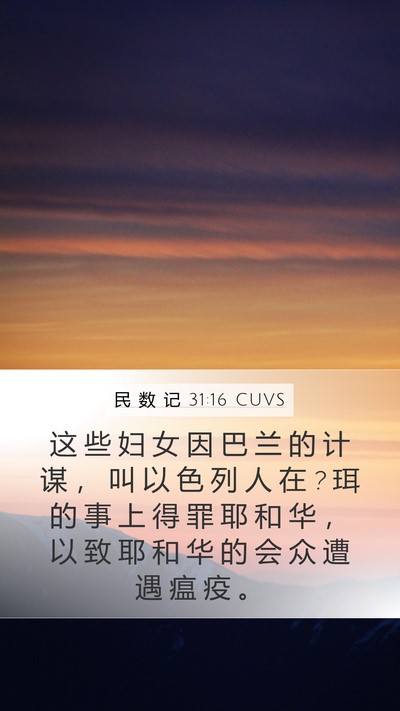 民 数 记 31:16 CUVS Bible Verse Image