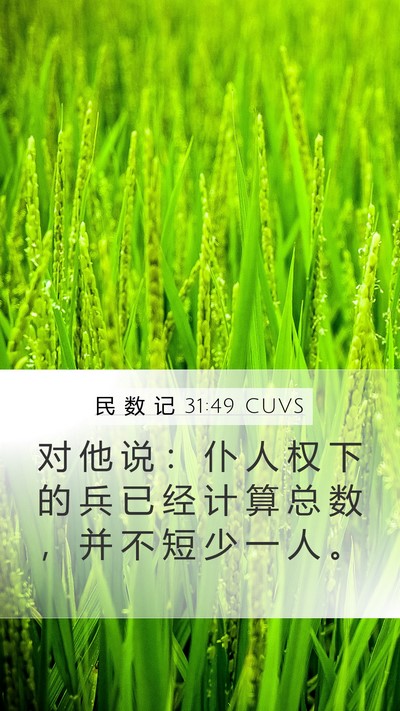民 数 记 31:49 CUVS Bible Verse Image