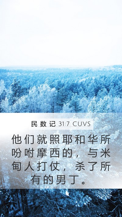 民 数 记 31:7 CUVS Bible Verse Image