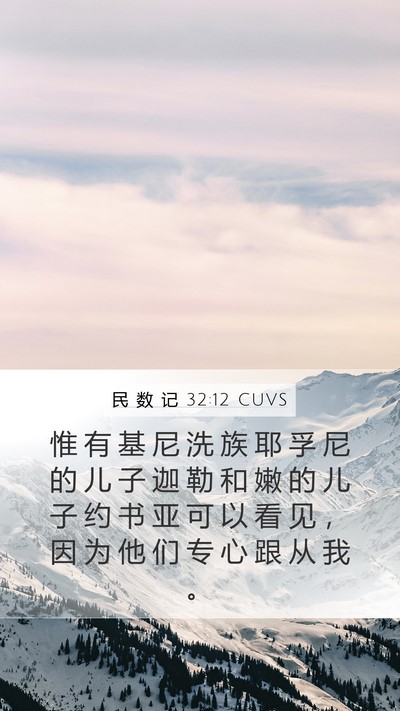 民 数 记 32:12 CUVS Bible Verse Image