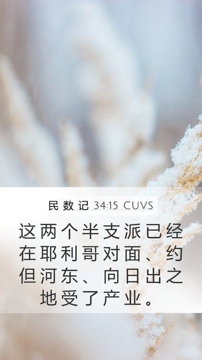 民 数 记 34:15 CUVS Bible Verse Image