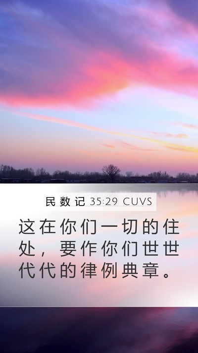 民 数 记 35:29 CUVS Bible Verse Image