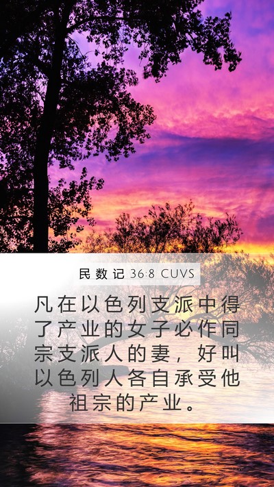 民 数 记 36:8 CUVS Bible Verse Image