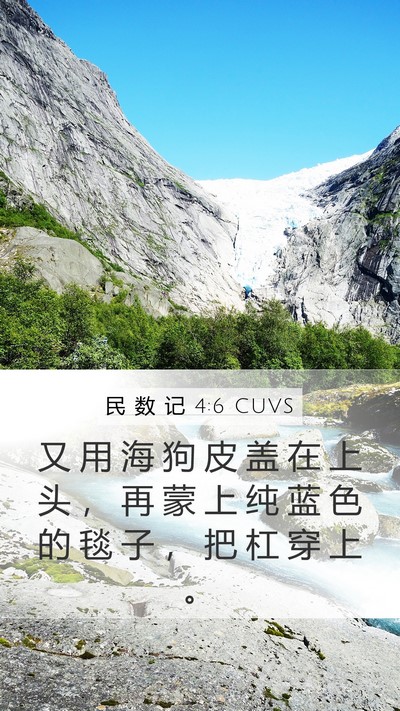 民 数 记 4:6 CUVS Bible Verse Image