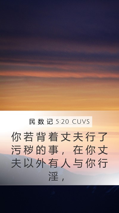 民 数 记 5:20 CUVS Bible Verse Image