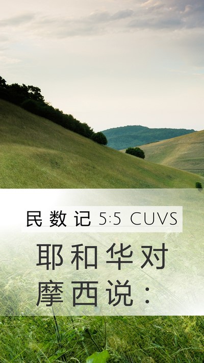 民 数 记 5:5 CUVS Mobile Phone Wallpaper - 耶 和 华 对 摩 西 说 - Mobile Bible Verse Wallpaper