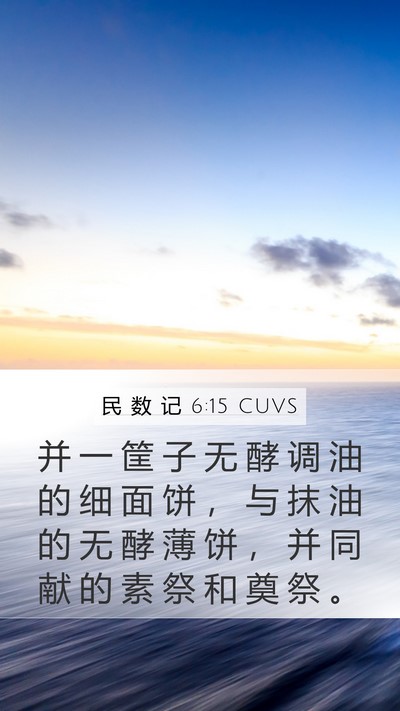 民 数 记 6:15 CUVS Bible Verse Image