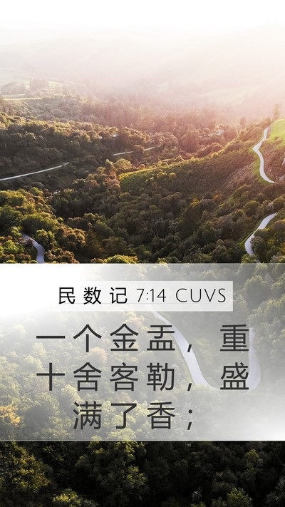 民 数 记 7:14 CUVS Bible Verse Image