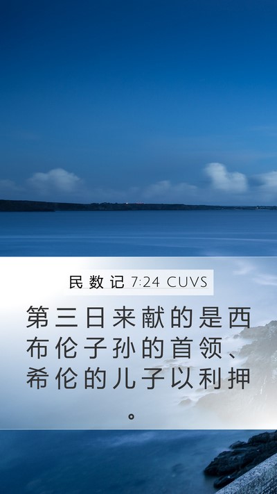 民 数 记 7:24 CUVS Bible Verse Image