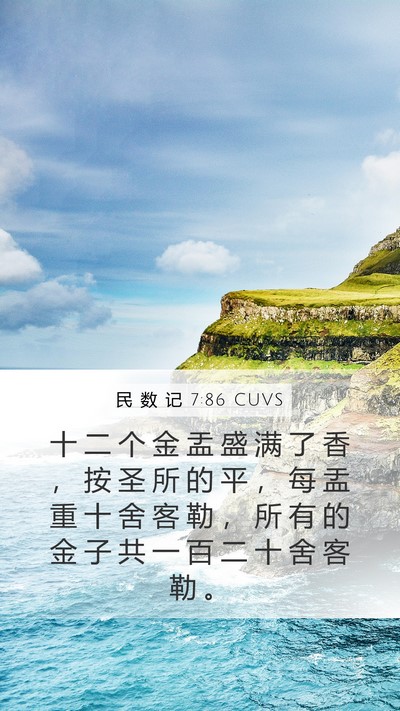 民 数 记 7:86 CUVS Bible Verse Image