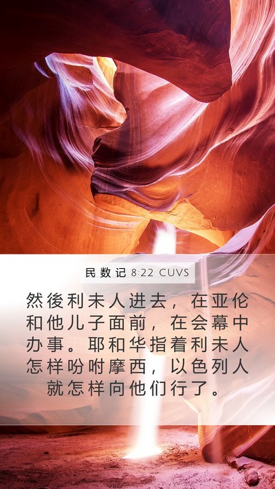 民 数 记 8:22 CUVS Bible Verse Image