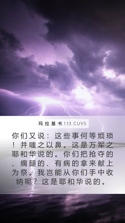玛 拉 基 书 1:13 CUVS Bible Verse Image