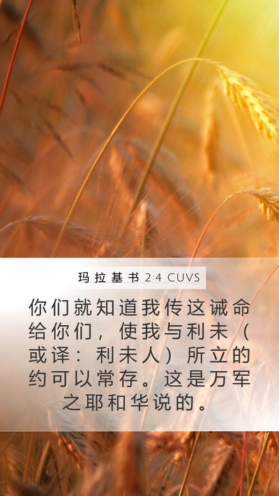玛 拉 基 书 2:4 CUVS Bible Verse Image