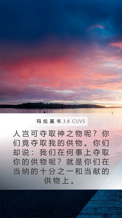 玛 拉 基 书 3:8 CUVS Bible Verse Image