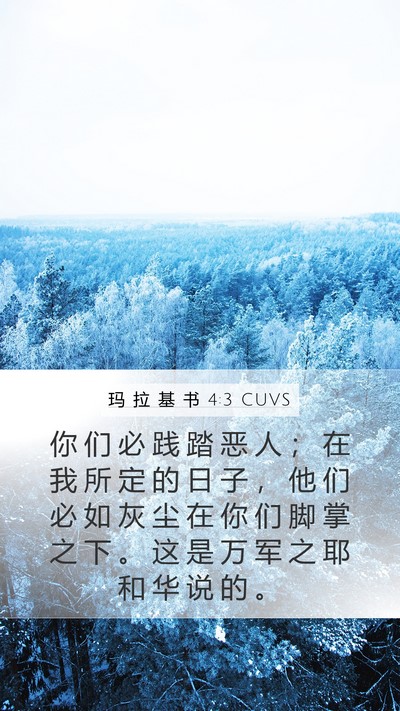 玛 拉 基 书 4:3 CUVS Bible Verse Image