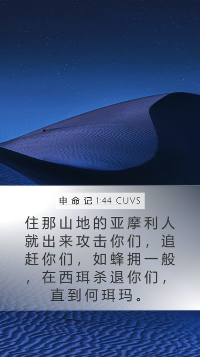 申 命 记 1:44 CUVS Bible Verse Image