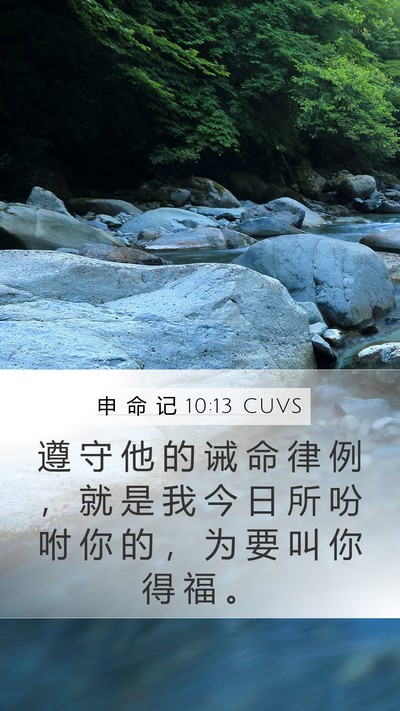 申 命 记 10:13 CUVS Bible Verse Image