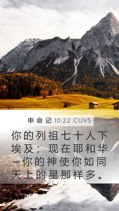 申 命 记 10:22 CUVS Bible Verse Image