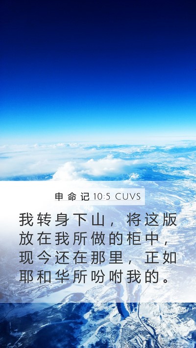 申 命 记 10:5 CUVS Bible Verse Image