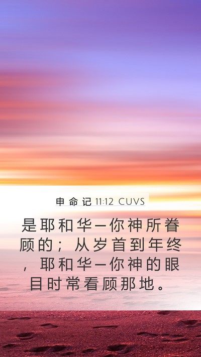 申 命 记 11:12 CUVS Bible Verse Image