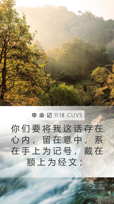 申 命 记 11:18 CUVS Bible Verse Image