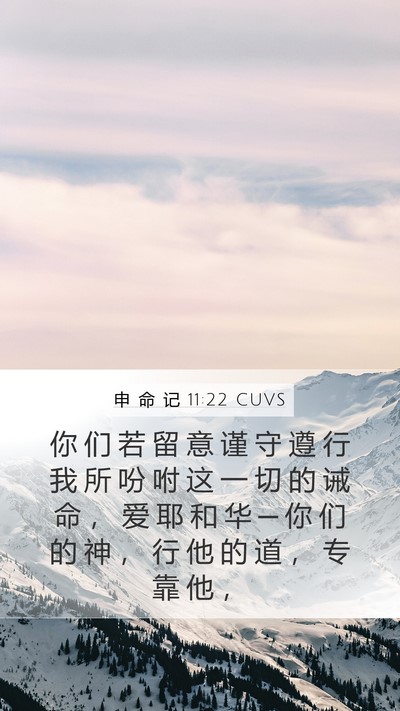 申 命 记 11:22 CUVS Bible Verse Image