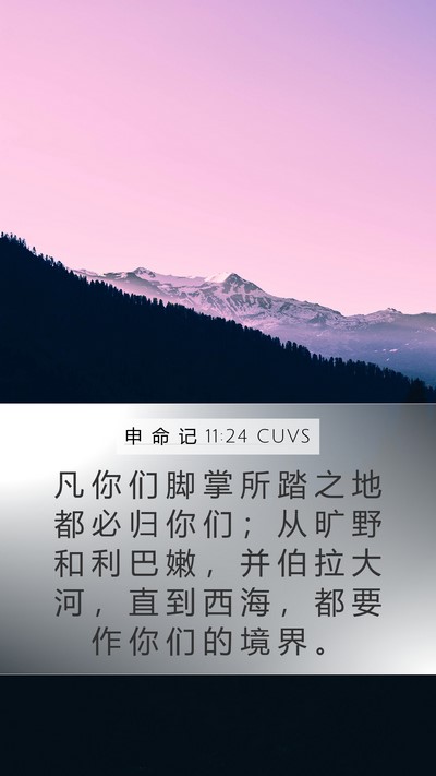 申 命 记 11:24 CUVS Bible Verse Image