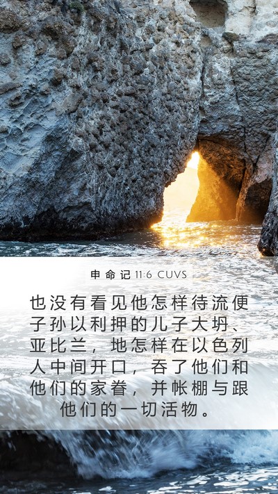 申 命 记 11:6 CUVS Bible Verse Image