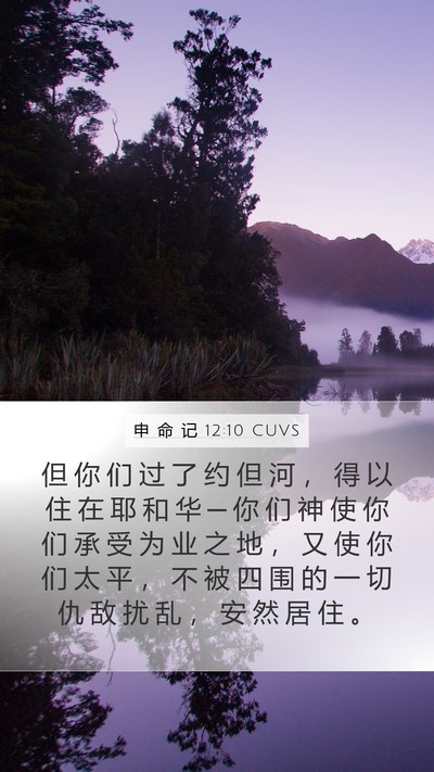 申 命 记 12:10 CUVS Bible Verse Image