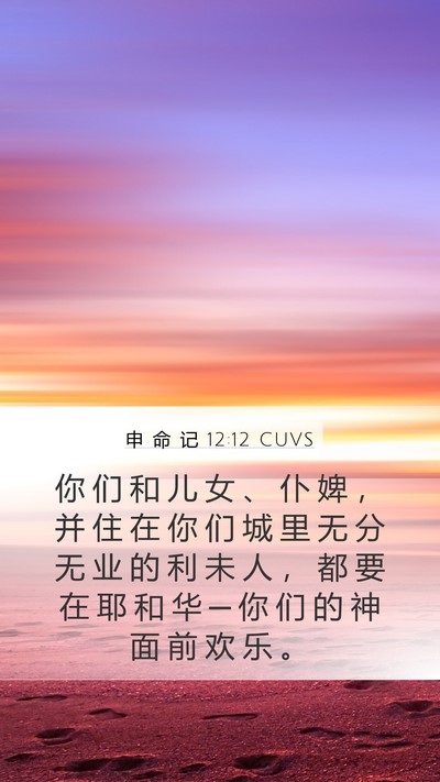 申 命 记 12:12 CUVS Bible Verse Image