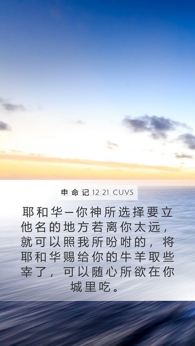 申 命 记 12:21 CUVS Bible Verse Image