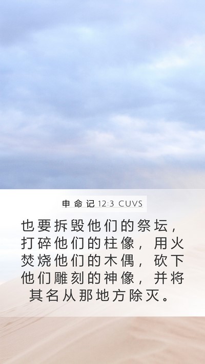 申 命 记 12:3 CUVS Bible Verse Image