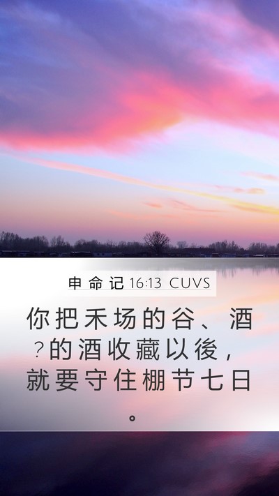 申 命 记 16:13 CUVS Bible Verse Image