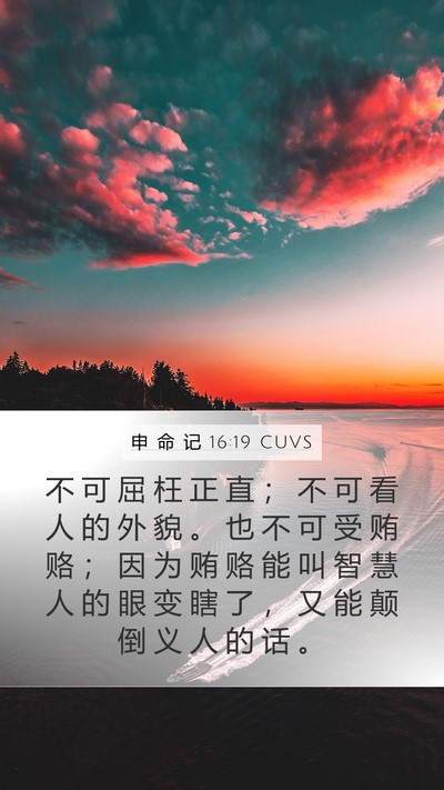 申 命 记 16:19 CUVS Bible Verse Image