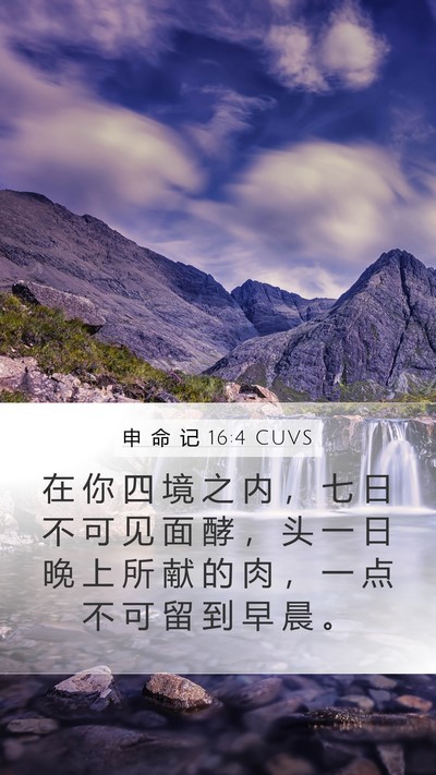 申 命 记 16:4 CUVS Bible Verse Image