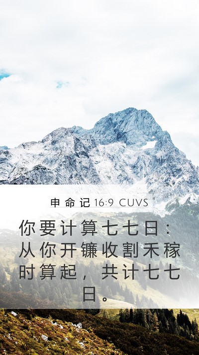 申 命 记 16:9 CUVS Bible Verse Image