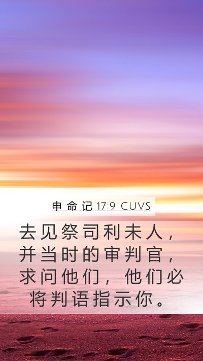 申 命 记 17:9 CUVS Bible Verse Image
