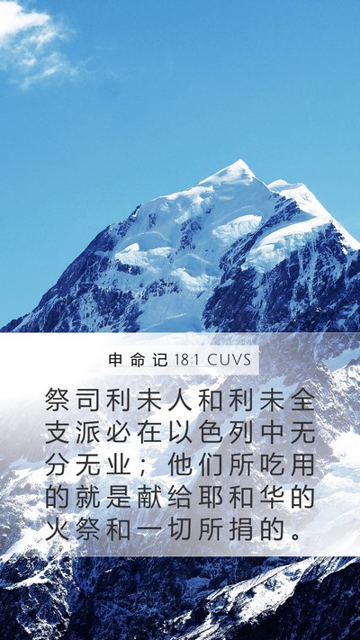 申 命 记 18:1 CUVS Bible Verse Image