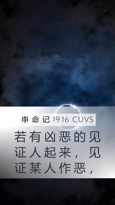 申 命 记 19:16 CUVS Bible Verse Image