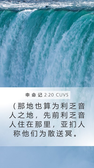 申 命 记 2:20 CUVS Bible Verse Image