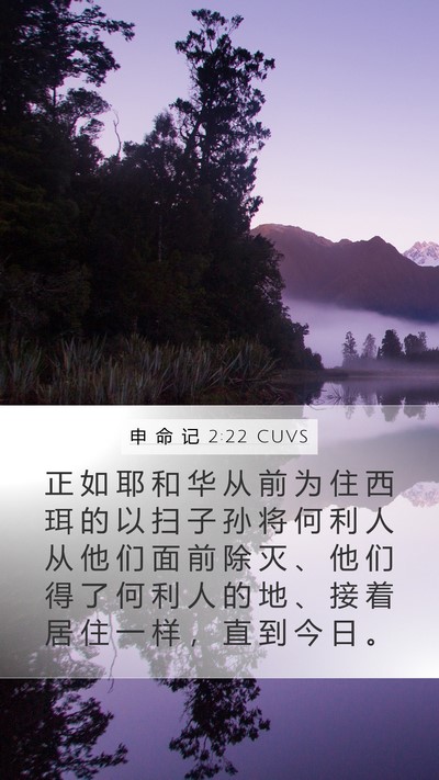 申 命 记 2:22 CUVS Bible Verse Image