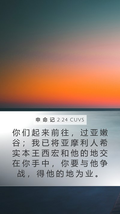 申 命 记 2:24 CUVS Bible Verse Image