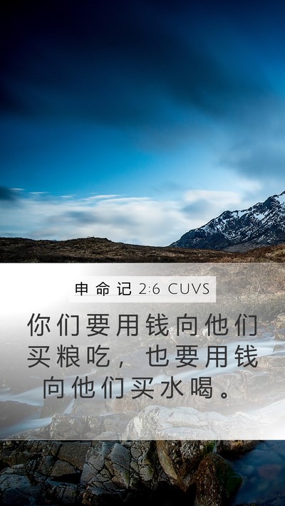 申 命 记 2:6 CUVS Bible Verse Image