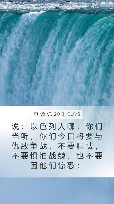 申 命 记 20:3 CUVS Bible Verse Image