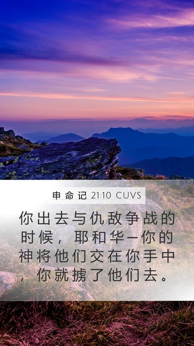 申 命 记 21:10 CUVS Bible Verse Image