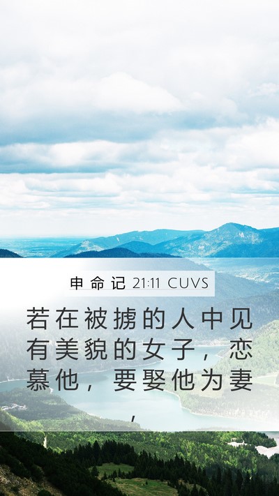 申 命 记 21:11 CUVS Bible Verse Image
