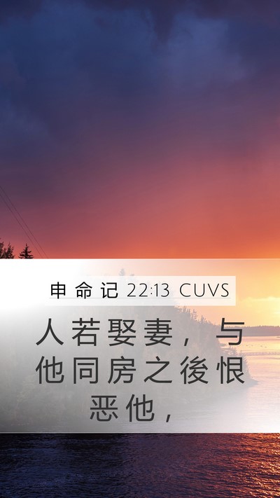 申 命 记 22:13 CUVS Bible Verse Image