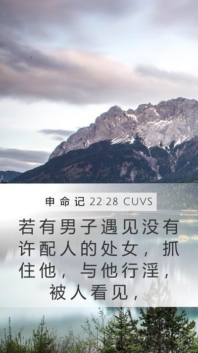 申 命 记 22:28 CUVS Bible Verse Image