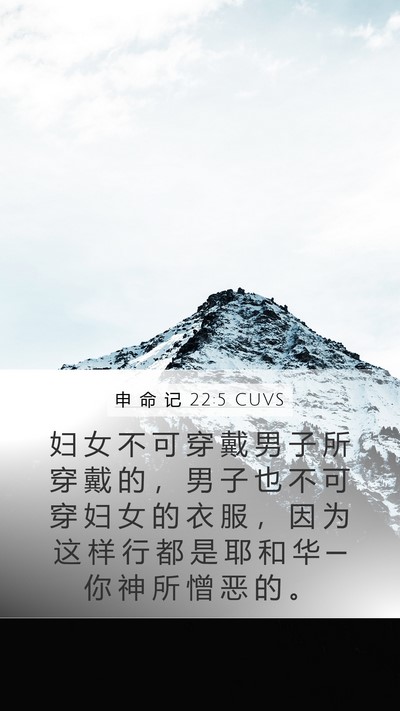 申 命 记 22:5 CUVS Bible Verse Image