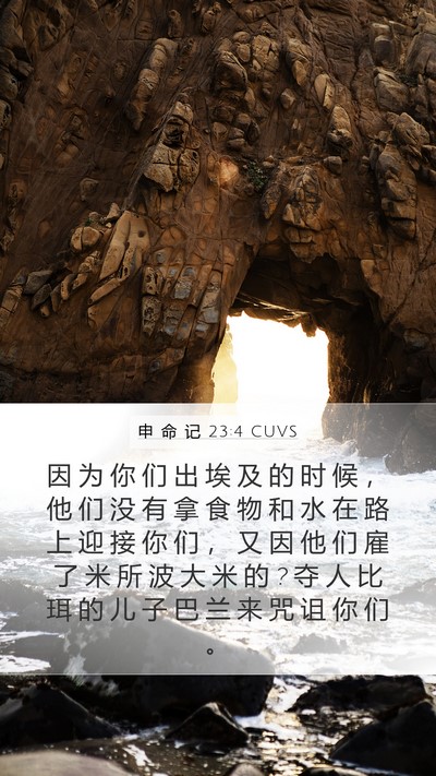 申 命 记 23:4 CUVS Bible Verse Image